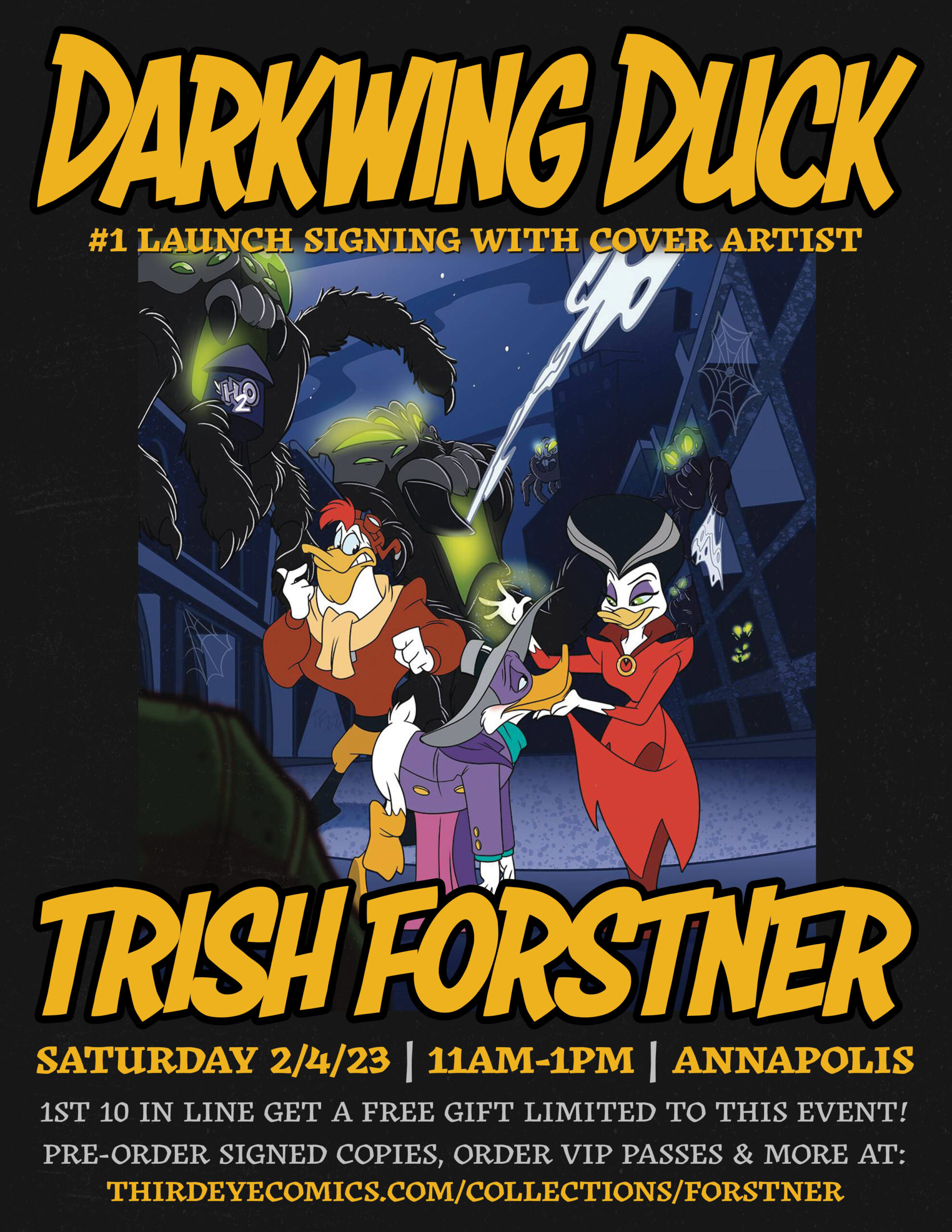 Darkwing Duck #1 launch signing flyer