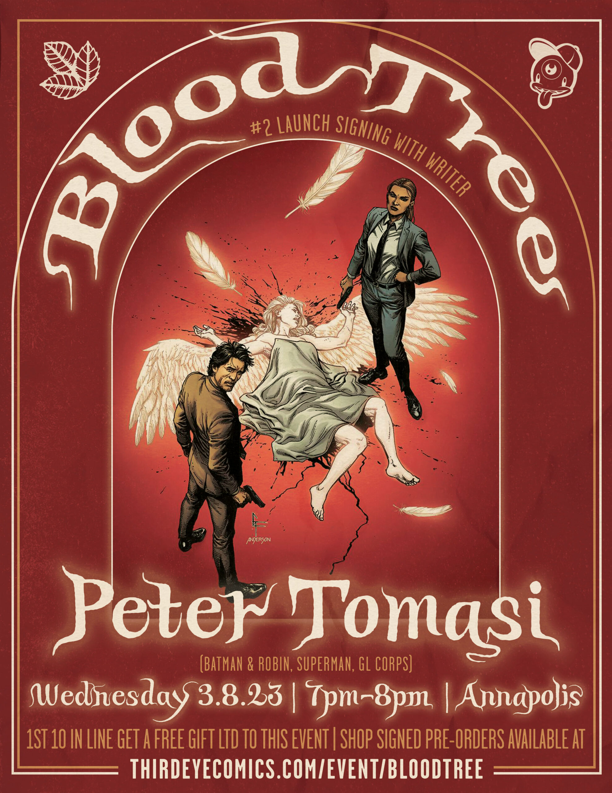 Blood Tree #2 launch signing flyer